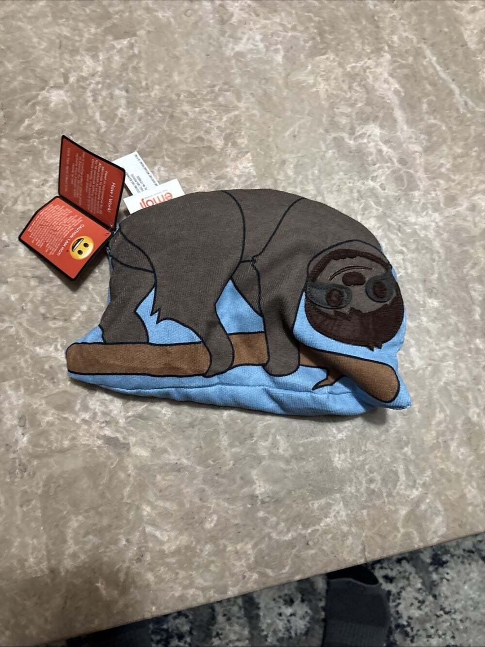 Sloth Animal EMOJI Heating / Cooling Plush Pad Novelty Funny 2023 New With Tags
